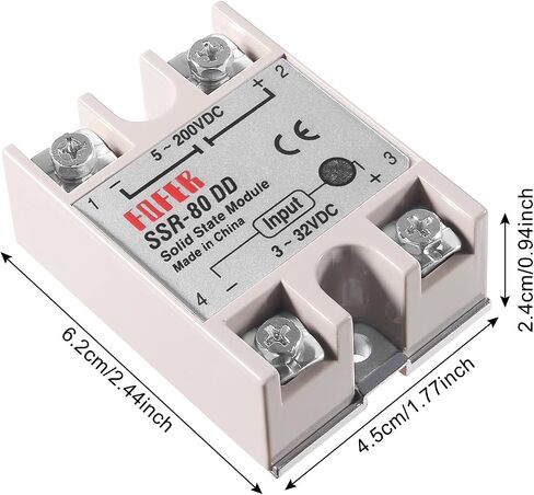 Alinan 2PCS SSR-40DD Solid State Relay DC إلى DC INPUT 3-32VDC OUTPUT in Kuwait