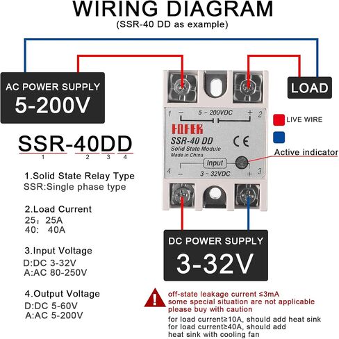 Alinan 2PCS SSR-40DD Solid State Relay DC إلى DC INPUT 3-32VDC OUTPUT in Kuwait