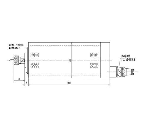 1.5 كيلو واط 2HP 80 مم هواء مروحة مروحة مغزل المحرك ER11 4 المحمل 1500W (220 فولت) in Kuwait