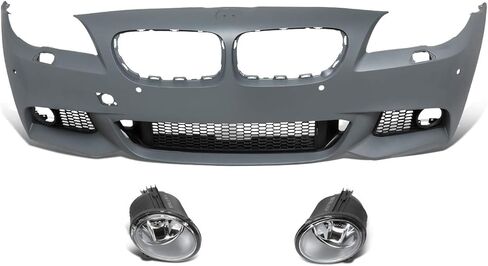DNA Motoring BUMP-F-F10-M5 M5 Style Front Bumper Fog light With PDC Parking Sensor Holes Compatible with 11-16 5-Series in Saudi Arabia