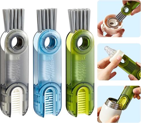 Cup Lid Gap Cleaning Brush 3PCS Bottle Brushes 3 in 1 Cup Lid Gap Cleaner Crevice Cleaning Brush Home Kitchen Crevice Cleaning Tools (3PCS Style 4) in Kuwait
