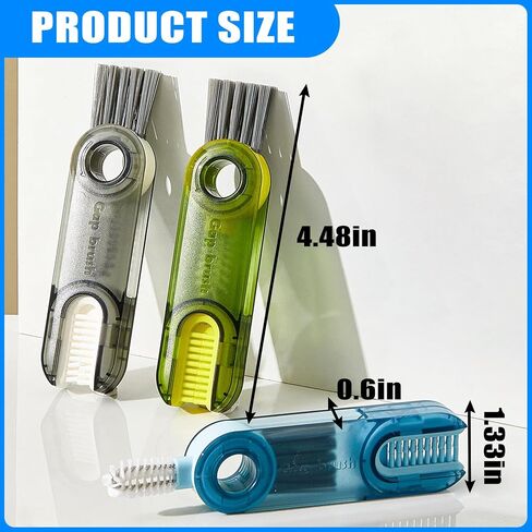 Cup Lid Gap Cleaning Brush 3PCS Bottle Brushes 3 in 1 Cup Lid Gap Cleaner Crevice Cleaning Brush Home Kitchen Crevice Cleaning Tools (3PCS Style 4) in Kuwait