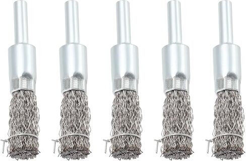 5 Pcs 12mm Wire Brush for Drill, 6mm Shank Stainless Steel Cup Brush Round Brush Replacement Part for Cleaning/Polishing/Rust Removal in Saudi Arabia