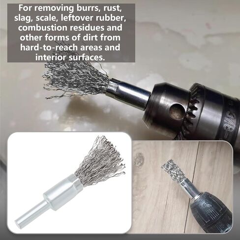 5 Pcs 12mm Wire Brush for Drill, 6mm Shank Stainless Steel Cup Brush Round Brush Replacement Part for Cleaning/Polishing/Rust Removal in Saudi Arabia