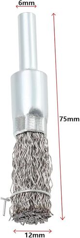 5 Pcs 12mm Wire Brush for Drill, 6mm Shank Stainless Steel Cup Brush Round Brush Replacement Part for Cleaning/Polishing/Rust Removal in Saudi Arabia