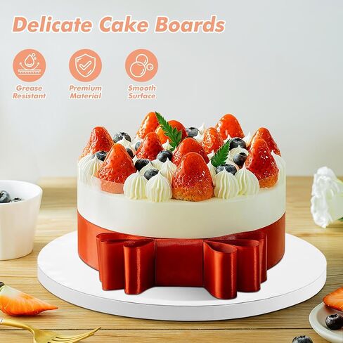Aertiavty 15 Pack Cake Boards 10 Inch Round Cake Drum White 1/2" Thick Cake Drums Corrugated Cardboard Cake Base for Multi-Layer Cakes Sturdy Cake Decorating Supplies in Kuwait