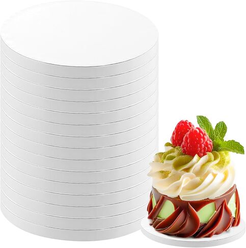 Aertiavty 15 Pack Cake Boards 10 Inch Round Cake Drum White 1/2" Thick Cake Drums Corrugated Cardboard Cake Base for Multi-Layer Cakes Sturdy Cake Decorating Supplies in Kuwait
