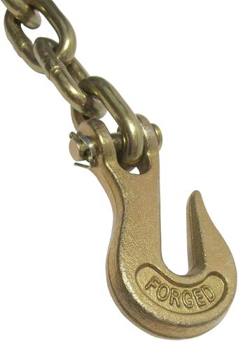 1/2 بوصة × 10 قدم الصف 70 سلسلة الموثق مع Clevis Grab Hooks | G70 TRANDS TROWS - 11،300 LBS LIME LIMN | التحكم في الشحن الممتاز للشاحنة المسطحة والمقطورة | قطع الأشجار in Kuwait