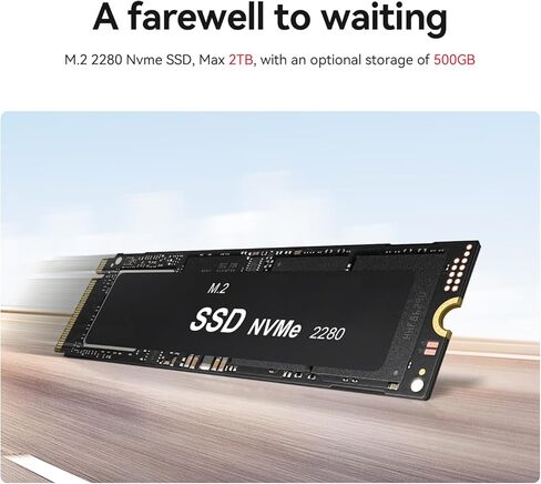 TRIGKEY S6 Mini PC, Ryzen 7 6800U (8C/16T, Up to 4.7GHz), 32G LPDDR5 1TB SSD, Mini Desktop Computer Radeon Graphics 12Core 2200MHz, DP+HDMI+Type-C Triple-Screen 4K Output, WiFi6, BT 5.2, 1000M LAN in Kuwait