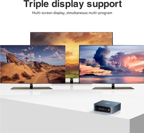 TRIGKEY S6 Mini PC, Ryzen 7 6800U (8C/16T, Up to 4.7GHz), 32G LPDDR5 1TB SSD, Mini Desktop Computer Radeon Graphics 12Core 2200MHz, DP+HDMI+Type-C Triple-Screen 4K Output, WiFi6, BT 5.2, 1000M LAN in Kuwait