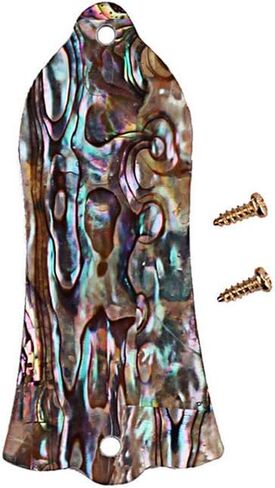 Alnicov Guitar Truss Rod Cover，Natural Abalone Shell Truss Rod Cover，with 2 Holes Fits for Gibson Les Paul Guitar in Saudi Arabia