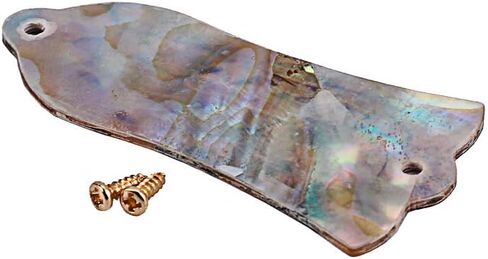 Alnicov Guitar Truss Rod Cover，Natural Abalone Shell Truss Rod Cover，with 2 Holes Fits for Gibson Les Paul Guitar in Saudi Arabia
