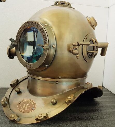 Nautical Deep Sea Diving Helmet 1921 Anchor Engineering Scuba Helmet 18 Inch in Saudi Arabia