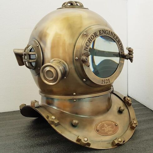 Nautical Deep Sea Diving Helmet 1921 Anchor Engineering Scuba Helmet 18 Inch in Saudi Arabia