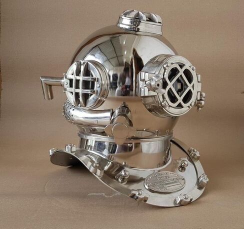 Nautical Scuba Diving Helmet | Mark V US Navy Deep Sea Diving Divers Helmet | Chrome 18 Inch in Saudi Arabia
