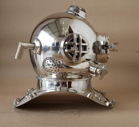 Nautical Scuba Diving Helmet | Mark V US Navy Deep Sea Diving Divers Helmet | Chrome 18 Inch in Saudi Arabia