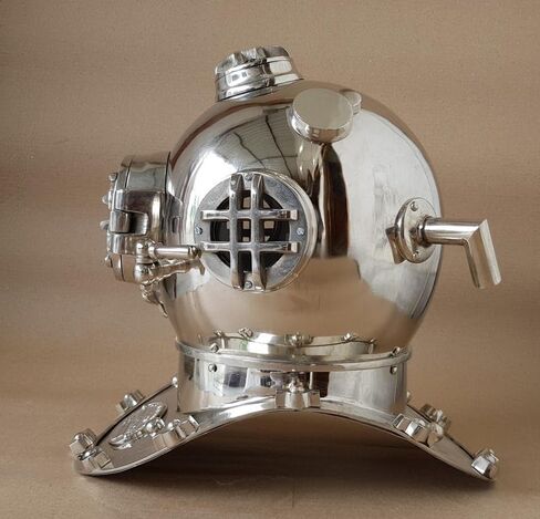 Nautical Scuba Diving Helmet | Mark V US Navy Deep Sea Diving Divers Helmet | Chrome 18 Inch in Saudi Arabia