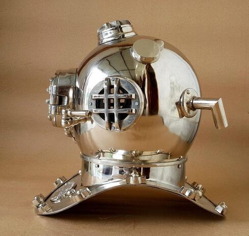 Nautical Scuba Diving Helmet | Mark V US Navy Deep Sea Diving Divers Helmet | Chrome 18 Inch in Saudi Arabia
