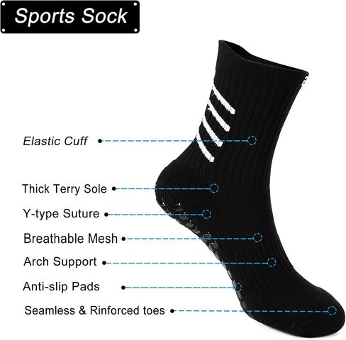 GOGOGOAL Anti-slip Athletic Sock for Kid Youth Boy Girl Toddler Non-slip Slipper Sock Sports sock for Soccer Basketball Yoga… in Kuwait