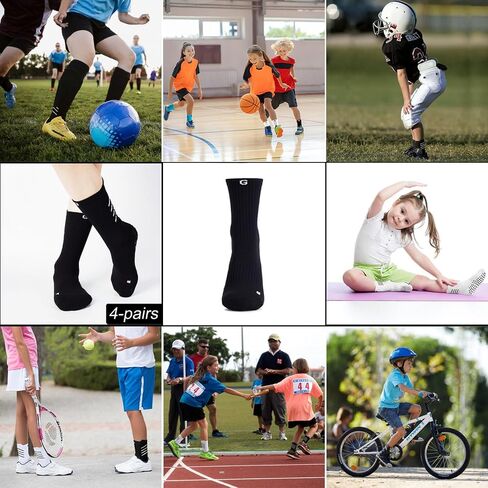 GOGOGOAL Anti-slip Athletic Sock for Kid Youth Boy Girl Toddler Non-slip Slipper Sock Sports sock for Soccer Basketball Yoga… in Kuwait