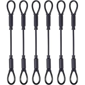 كابل من الفولاذ المقاوم للصدأ 6 عبوات مع حلقات 5.9 بوصة مع حلقات قطرها 3 مم كابلات حبل أمان مضفر من أمت in Kuwait