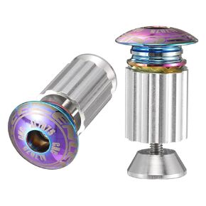 HARFINGTON Bike Handlebar End Plugs Aluminum Bar End Caps 18-20mm Adjustment Expanding Locking with Screw for MTB Road BMX Fixed Gear Bike, Multicolor in Kuwait