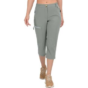 Mapamyumco Women's Capri Capri Pants المشي لمسافات طويلة Capris السفر غير الرسمي سريع الجافة خفيفة الوزن في الهواء الطلق مع الجيوب الرمز البريدي in Kuwait