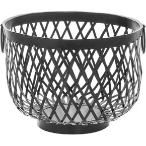 HUBERT Metal Basket with Handles Round Black - 12 1/2 Dia x 9 3/4 H in Kuwait