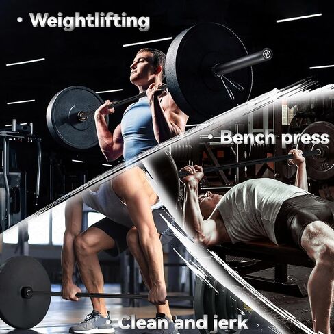 Weight Bar for Strength Training. 7Ft/4Ft Bar, 1000Lb Plus Capacity, Chrome/Zinc Plating, Knurled Grip Weight Bar Fit 2" Standard Weights in Kuwait