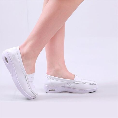 Nursing Shoes Clogs Slip On Lightweight White Slip-Resistant Arch Support Nursing Healthcare Comfortable Work Shoes C-5909 in Saudi Arabia