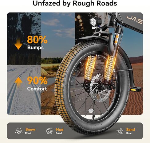 Electric Bike for Adults with Peak 1000W Motor up to 25Mph EBS Ebike, Built-in 48V 10.5AH Removable Battery up to 45 Max Miles Folding Ebike, Aluminum 20'' Fat Tire Electric Bicycle in Kuwait