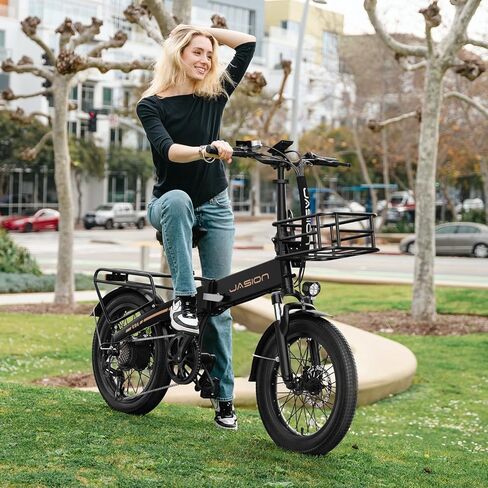 Electric Bike for Adults with Peak 1000W Motor up to 25Mph EBS Ebike, Built-in 48V 10.5AH Removable Battery up to 45 Max Miles Folding Ebike, Aluminum 20'' Fat Tire Electric Bicycle in Kuwait