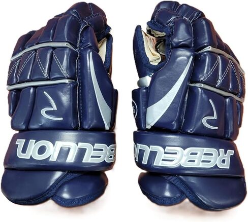 Rebellion Pro Series 5500 Leather Junior/Senior Hockey Gloves - Navy in Kuwait