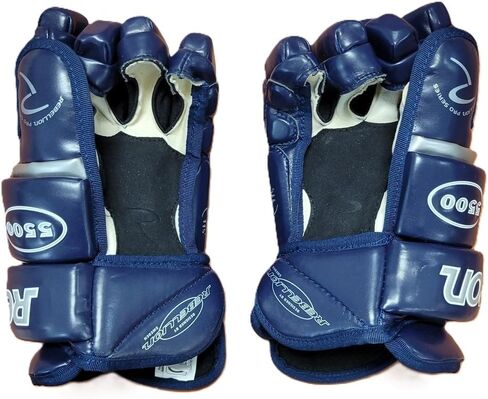 Rebellion Pro Series 5500 Leather Junior/Senior Hockey Gloves - Navy in Kuwait