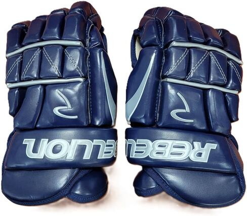 Rebellion Pro Series 5500 Leather Junior/Senior Hockey Gloves - Navy in Kuwait