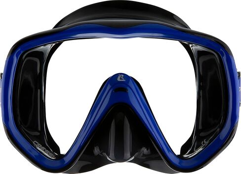 Cressi Perfect View Scuba Diving, Snorkeling Mask in Pure Comfortable Silicone - Available with Different Panoramic Lenses - Liberty: Designed in Italy in Saudi Arabia
