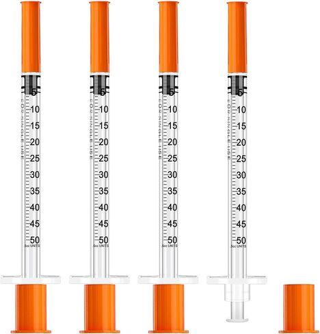 0.5ml 31G 8mm Syringe with Needle, Individually Wrapped, Pack of 10 in Saudi Arabia