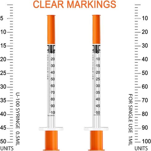 0.5ml 31G 8mm Syringe with Needle, Individually Wrapped, Pack of 10 in Saudi Arabia