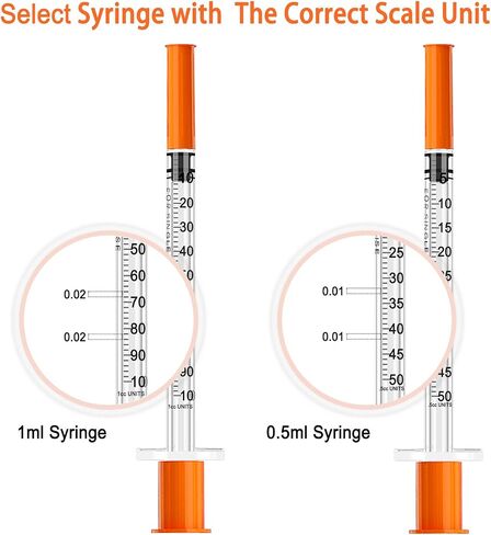0.5ml 31G 8mm Syringe with Needle, Individually Wrapped, Pack of 10 in Saudi Arabia