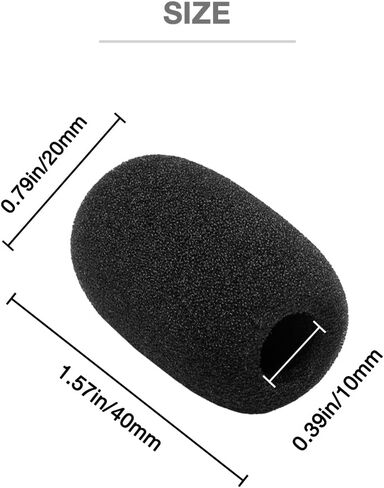 4-Pack Mic Foam Covers Compatible with CARDO PACKTALK EDGEPHONES, Spirit Motorcycle Headset, Cardo Packtalk/Freecom/Smart Hybrid Microphone + 12 O-Rings in 3 Sizes - Windscreen Pop Filter in Kuwait