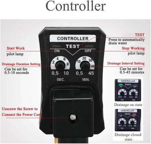 G1/2 DN15 230V Automatic Timed Water Electronic Timed Drain Valve for Air Compressor Condensate Management(230V) in Saudi Arabia