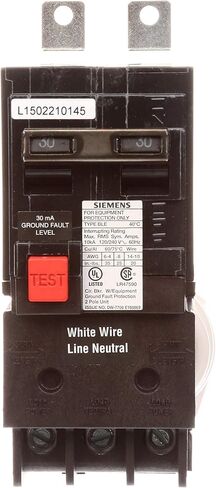 Siemens BE230 30-AMP عمود مزدوج 120/240-Volt 10KAIC الأرض قاطع دائرة الصدع in Saudi Arabia
