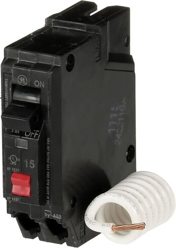 ABB Q-Line® THQL1115GFT 15A Single Pole Circuit Breaker • 15 Amp Single Pole 120 VAC Ground Fault Breaker with Self-Test • GFCI Breaker • Ground Fault Circuit Interrupter • Plugin Mount Type in Saudi Arabia