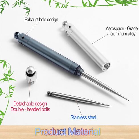 Portable Steel Toothpicks,Aerospace-Grade aluminum alloy Toothpicks Holder Reusable Pocket Metal Toothpick bolt action design Keychain Telescopic Toothpicks(3 Pieces) in Saudi Arabia
