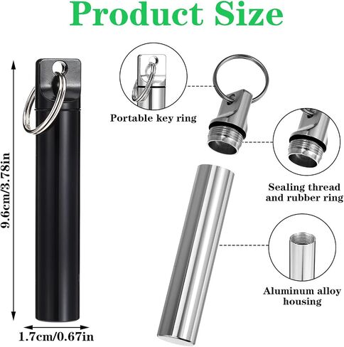 4 pcs Pocket Toothpick Holder, Travel Toothpick Holder,Zinc Alloy Toothpick Holder Pocket with Keychain, Fit for Storage Toothpicks Needle Bead Ear Pick Small Object Women Men in Saudi Arabia