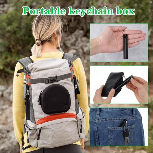 4 pcs Pocket Toothpick Holder, Travel Toothpick Holder,Zinc Alloy Toothpick Holder Pocket with Keychain, Fit for Storage Toothpicks Needle Bead Ear Pick Small Object Women Men in Saudi Arabia