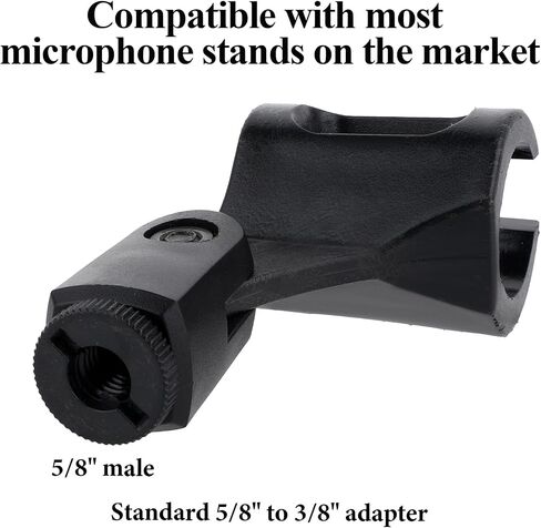 4 PCS Microphone Holder, Adjustable Angle Mic Holder Clip for Stand Rubber Flexible Microphone Clip Black Wireless Mic Holders Clamp for Mics Stand Handheld Microphones Recording Condenser Microphones in Saudi Arabia