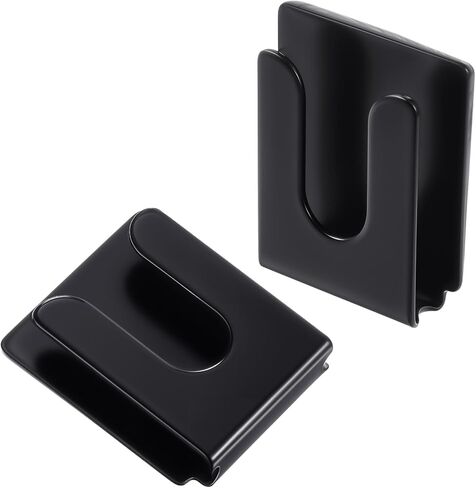 شماعات ميكروفون راديو 2pcs مع ظهر لاصق ، حامل MIC CB ، شماعات ميكروفون للسيارات المعدنية السود in Saudi Arabia