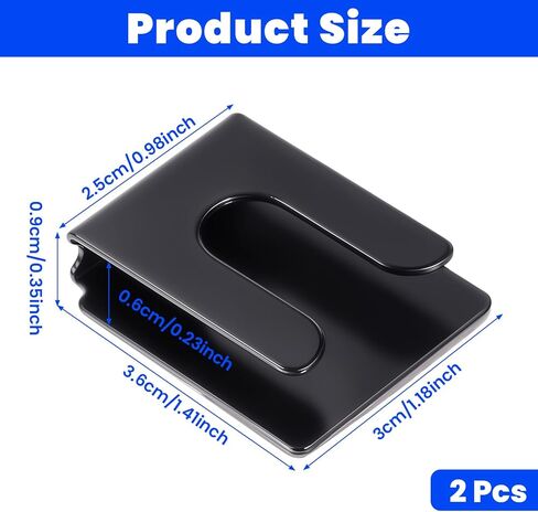 شماعات ميكروفون راديو 2pcs مع ظهر لاصق ، حامل MIC CB ، شماعات ميكروفون للسيارات المعدنية السود in Saudi Arabia