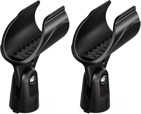 Generic WA371 مشبك حامل مقطع الميكروفون اللاسلكي لـ Shure QLXD2/SM58 جهاز إرسال محمول ، 2 حزمة ، أسود ، MS-WA371 in Saudi Arabia